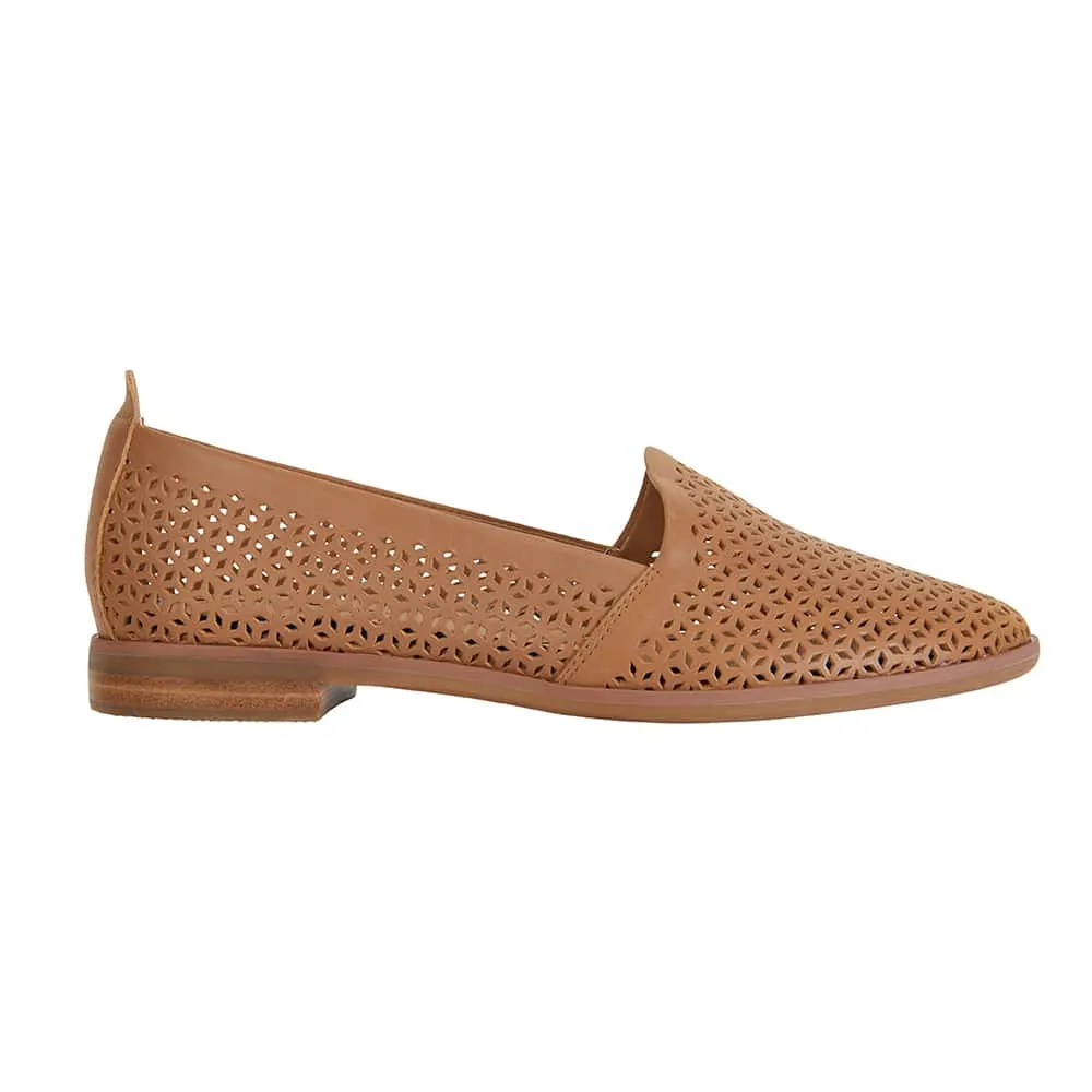 Kansas Flat in Cognac Leather