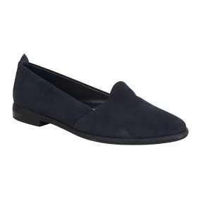 Kelly Flat in Navy Suede