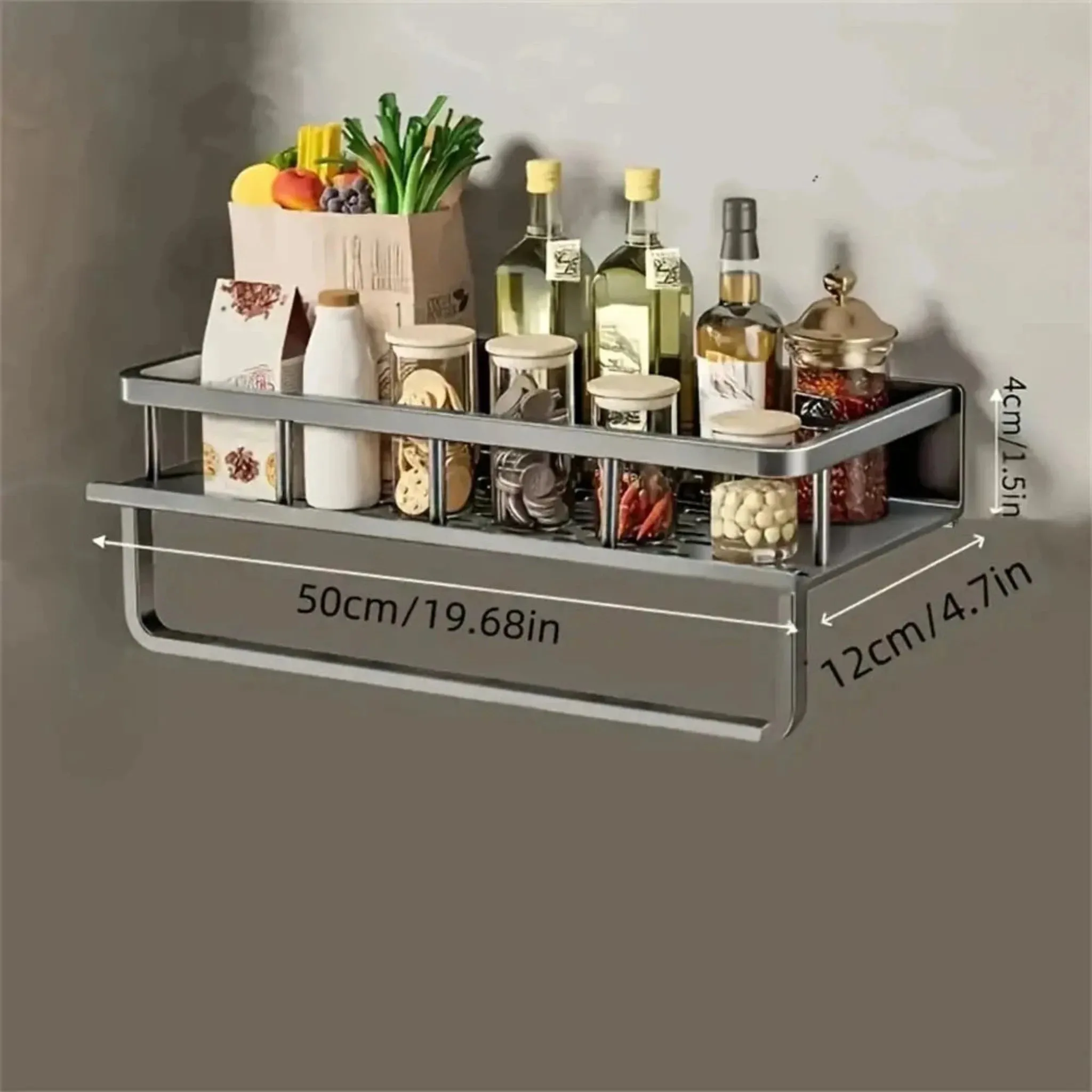 Kitchen Organization Wall Rack | Multi-Functional Storage Solution