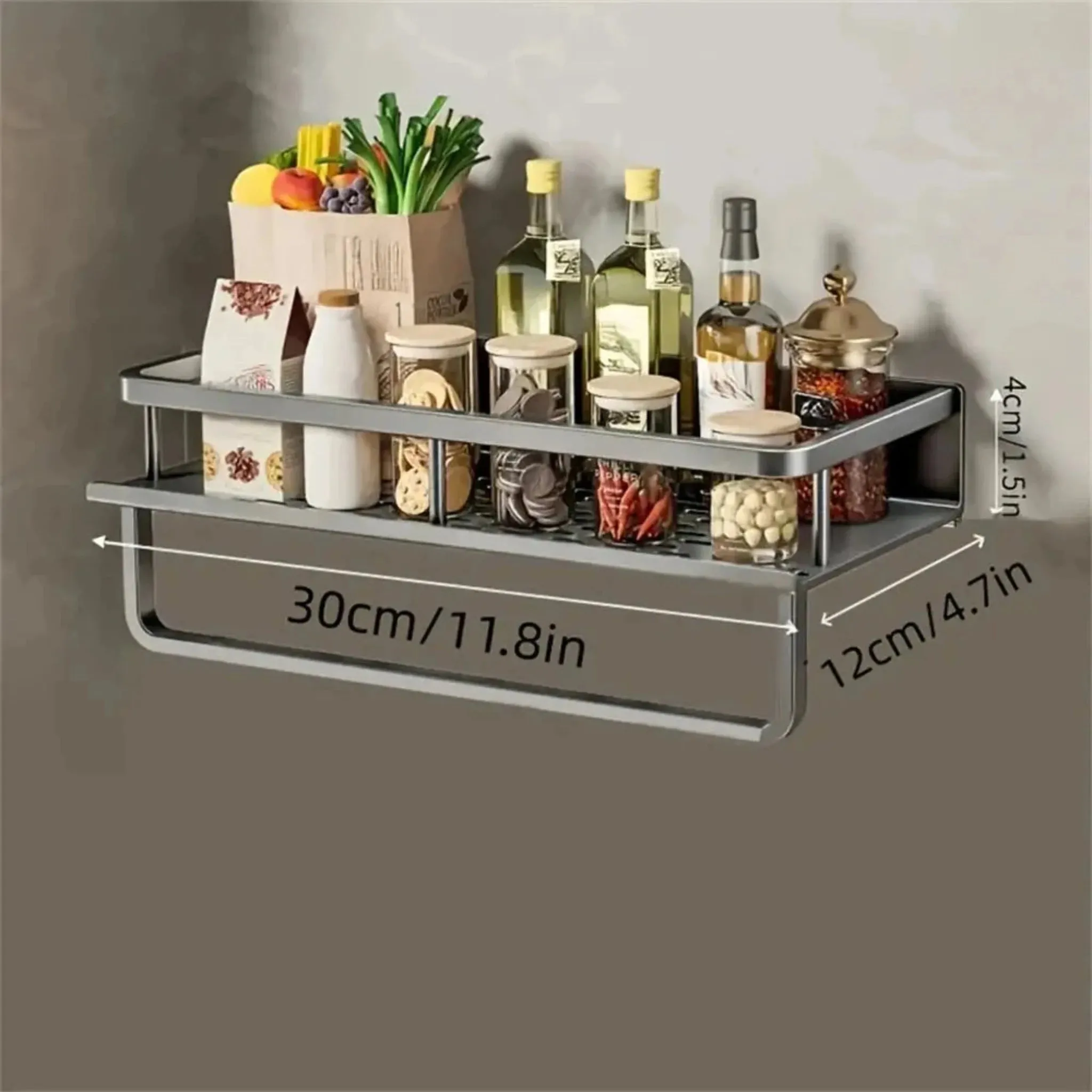 Kitchen Organization Wall Rack | Multi-Functional Storage Solution