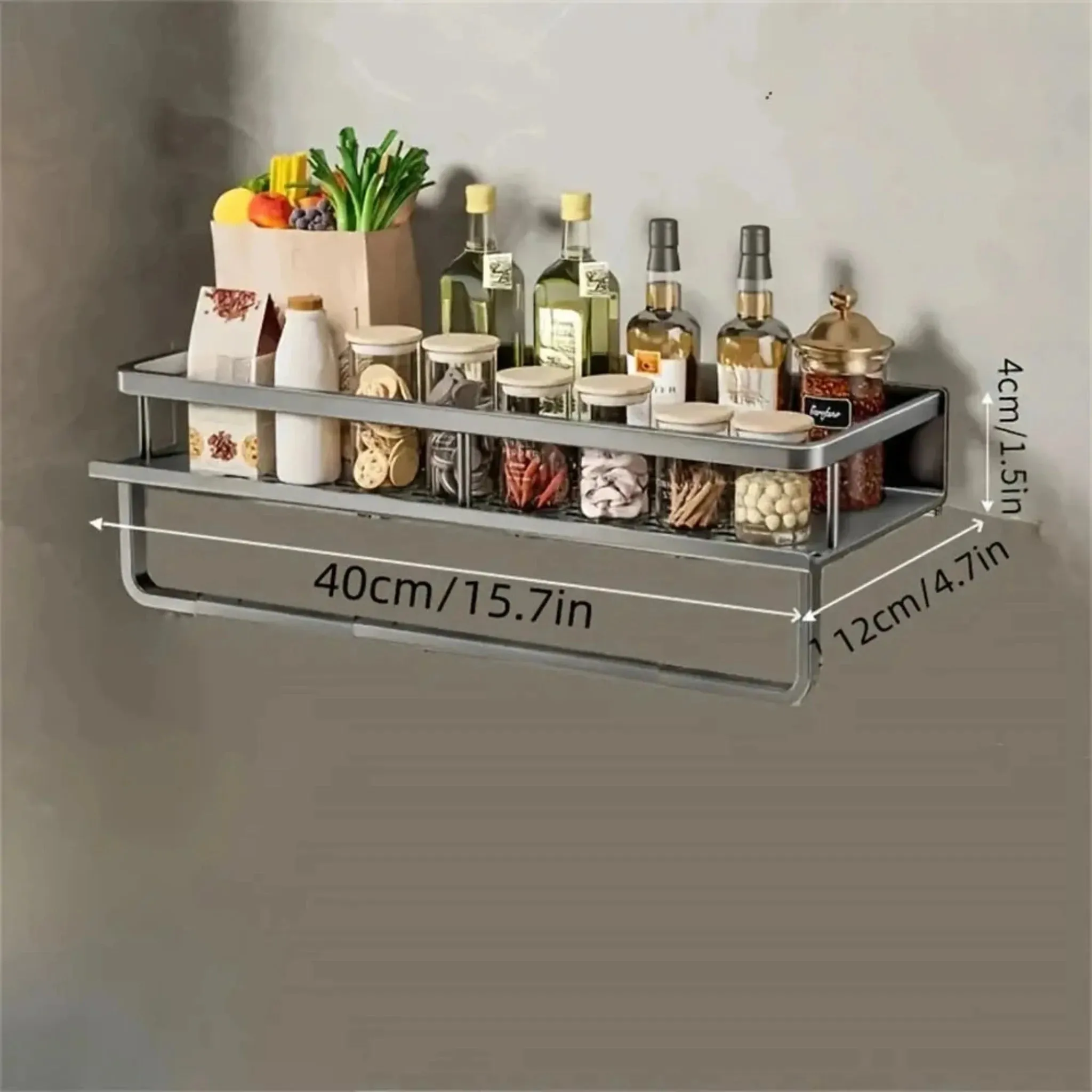 Kitchen Organization Wall Rack | Multi-Functional Storage Solution