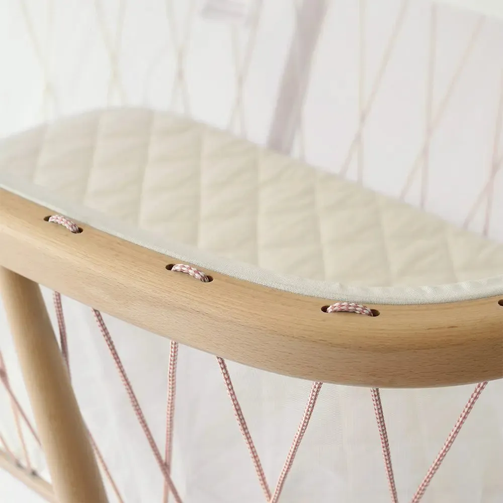 Kumi Mesh Cocoon Bassinet/Crib With Mattress - Bois de Rose