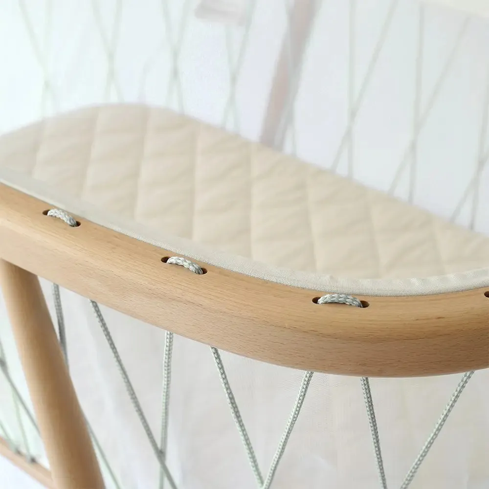Kumi Mesh Cocoon Bassinet/Crib With Mattress - Lichen