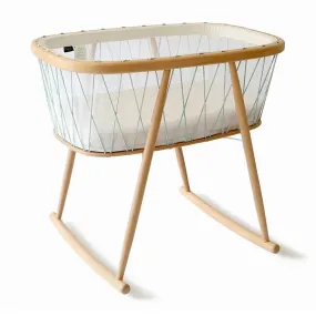 Kumi Mesh Cocoon Bassinet/Crib With Mattress - Lichen
