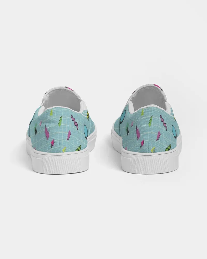 Ladies 90's pattern grid Slip-On Canvas Shoe
