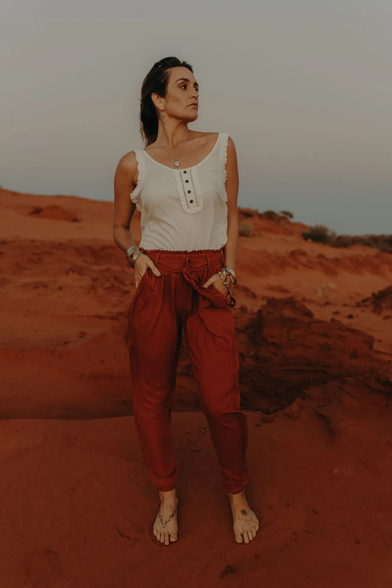 Lounge Pants - burnt ochre