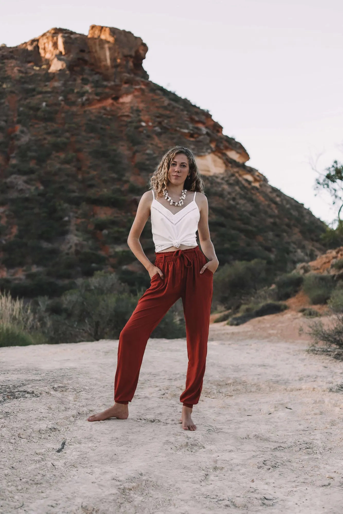 Lounge Pants - burnt ochre