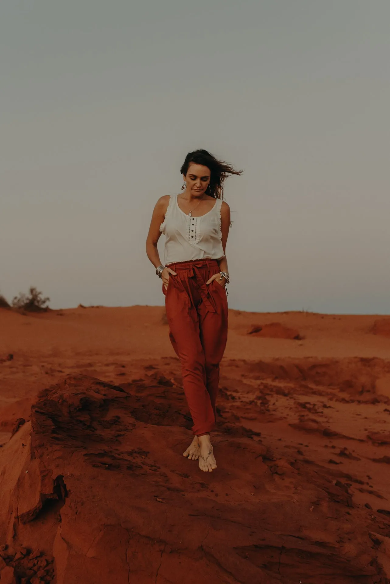 Lounge Pants - burnt ochre