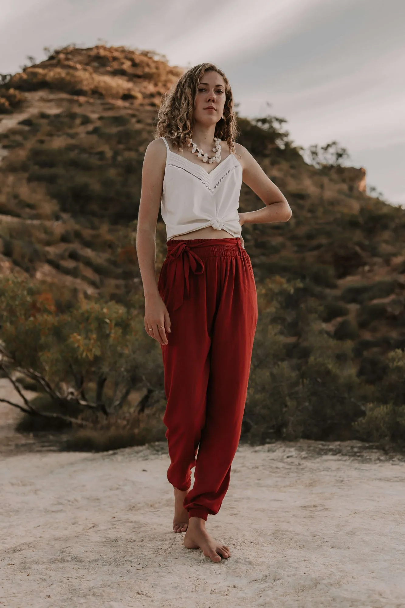 Lounge Pants - burnt ochre