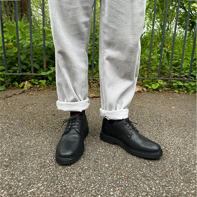 PABLO Sugiban | Woven Leather Derby