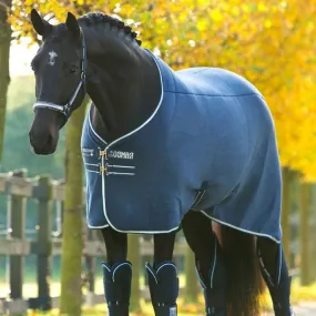 RAMBO DELUXE RUG IN FLEECE WITH STRAPS NAVY