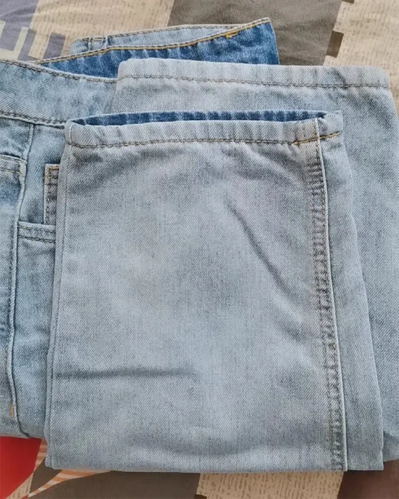 rongjingkejiwy Women's Regular Fit Straight Leg Jean