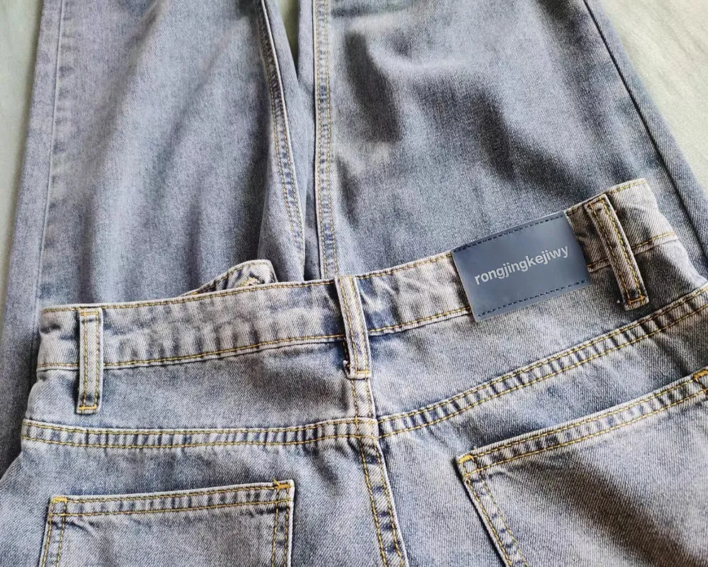 rongjingkejiwy Women's Regular Fit Straight Leg Jean
