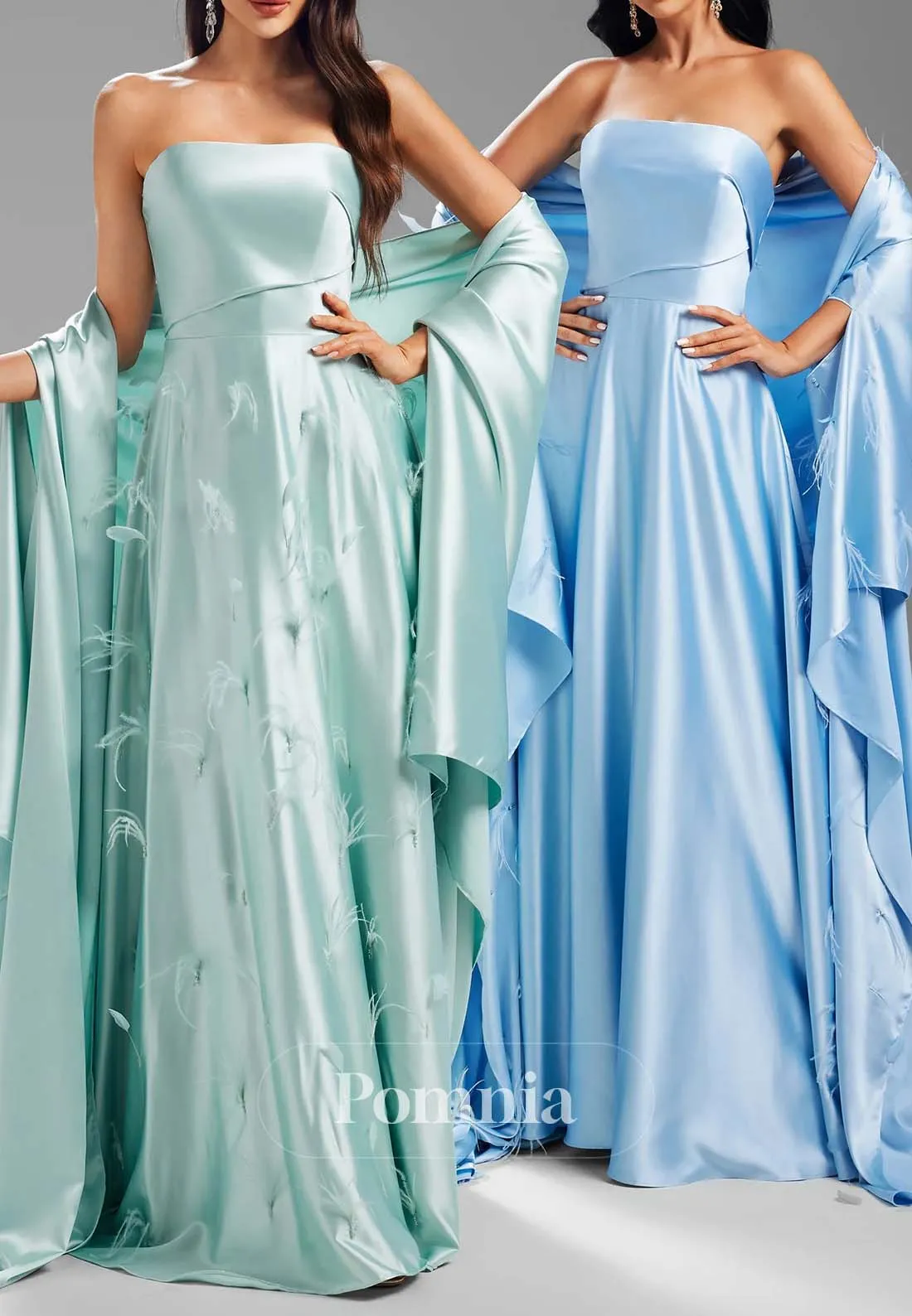 Simple A-Line Sleeveless Strapless Empire-Waist Prom Dress