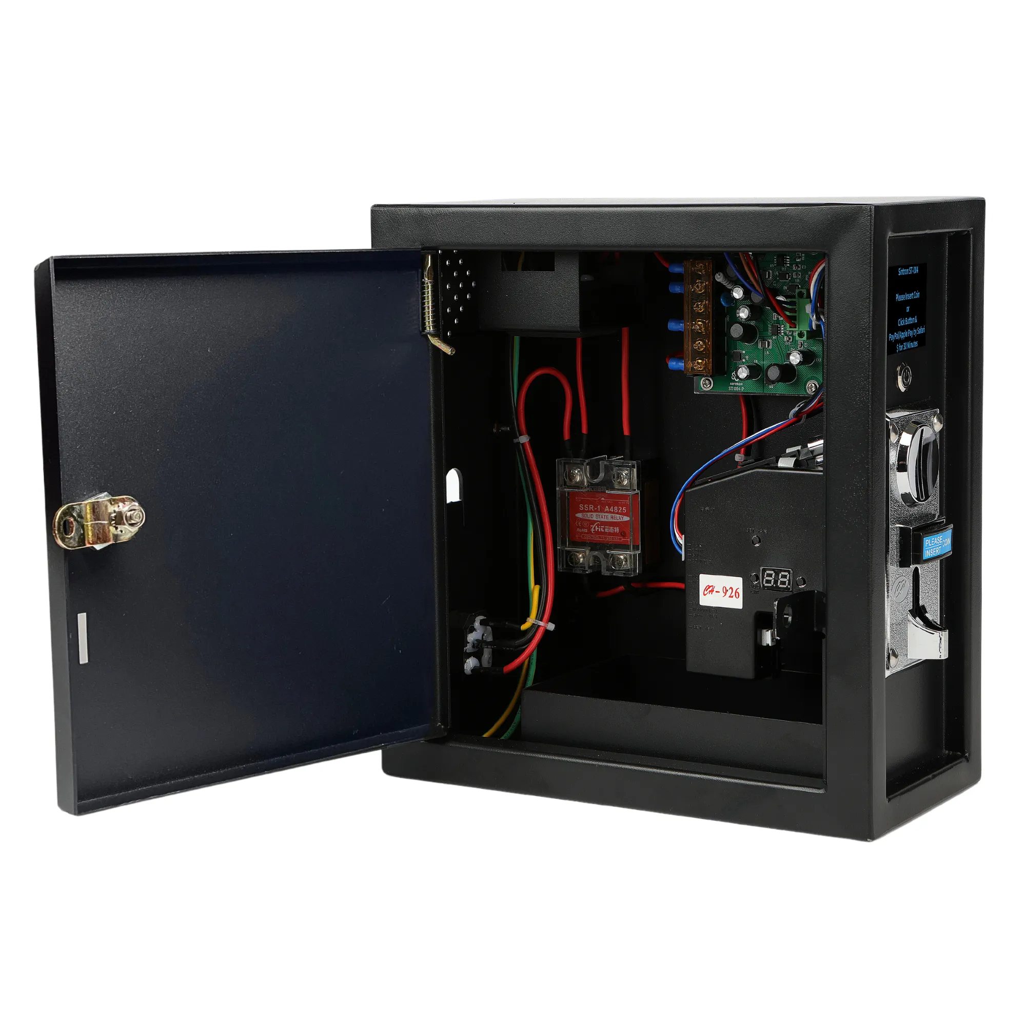 Sintron ST-004 110V~240V Coin & Mobile contactless Payment Operated Timer Control Power Box - Credit Card Apple Pay Google Pay PAYPAL Venmo Cash App STRIPE Square etc...(not limited)