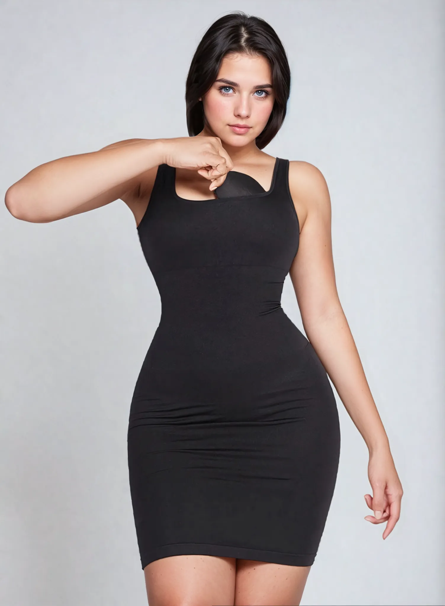 Snatched Square Neck Dress