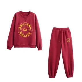 Solange – Crew neck sweatshirt & jogger-style pants – Oakland crew set
