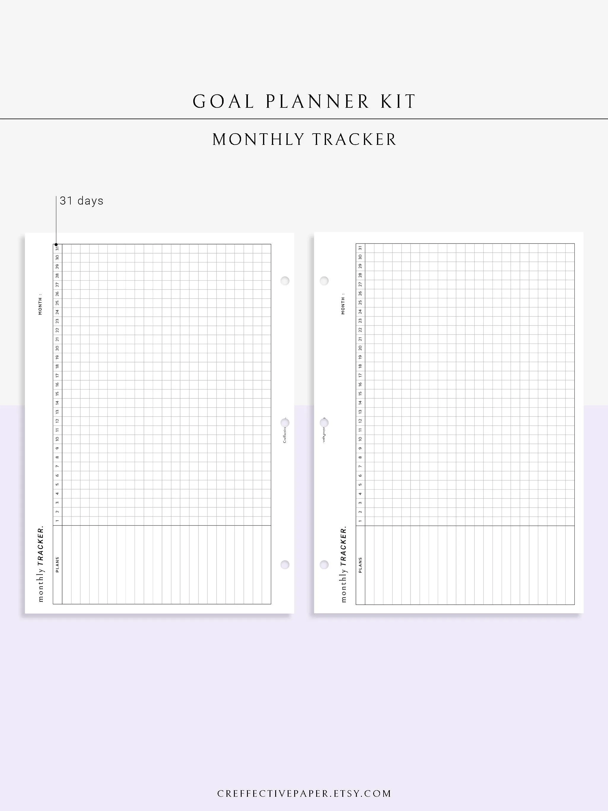 T101 | Goal Setting Planner Bundle Template for Business and Personal