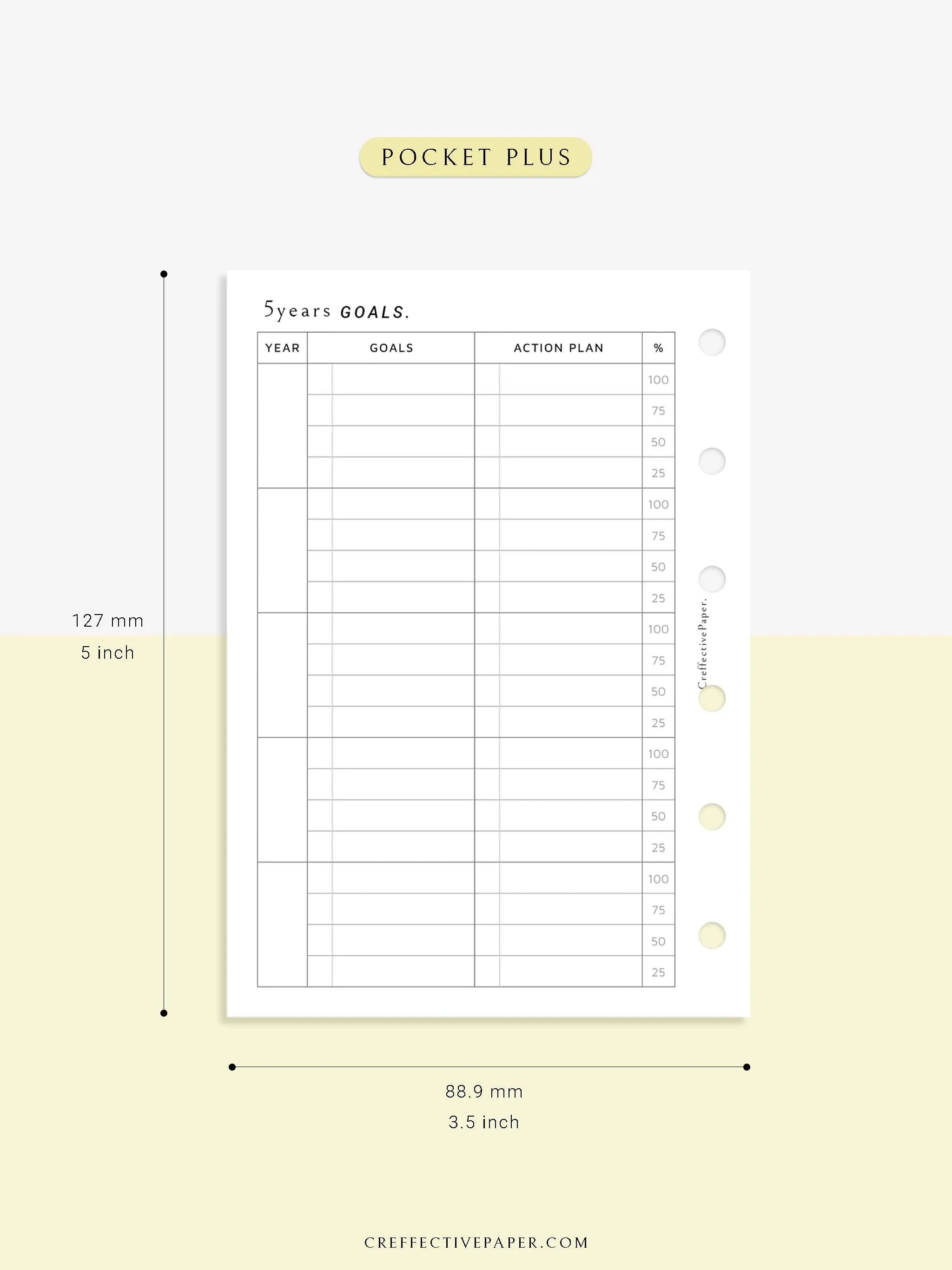 T101 | Goal Setting Planner Bundle Template for Business and Personal