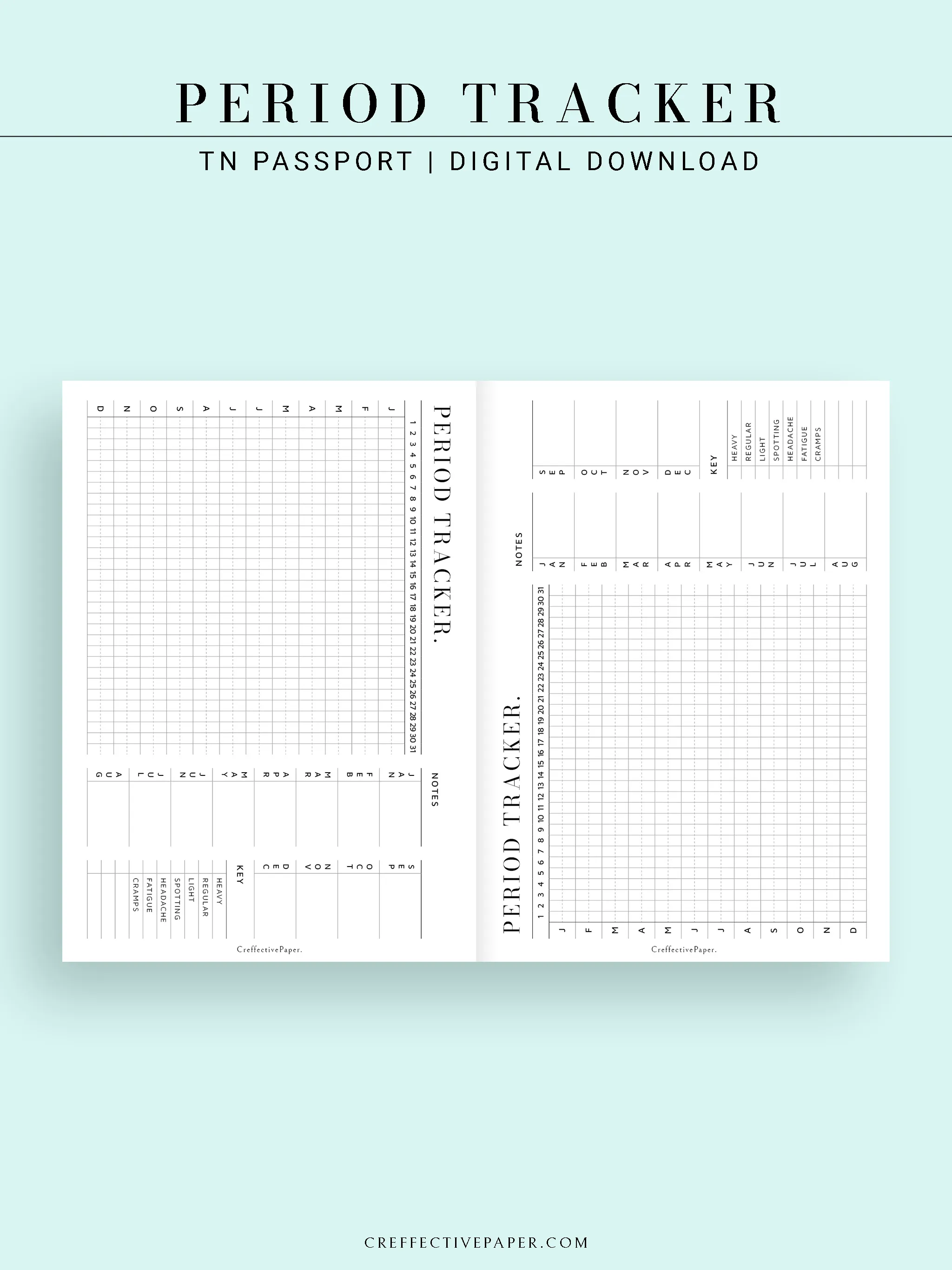 T127 | Menstruation Period Tracker, Yearly Menstrual Cycle Tracking