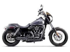 TBR Comp-S 2-Into-1 Exhaust – Black With Carbon Fiber End Cap. Fits Dyna 2006-2017