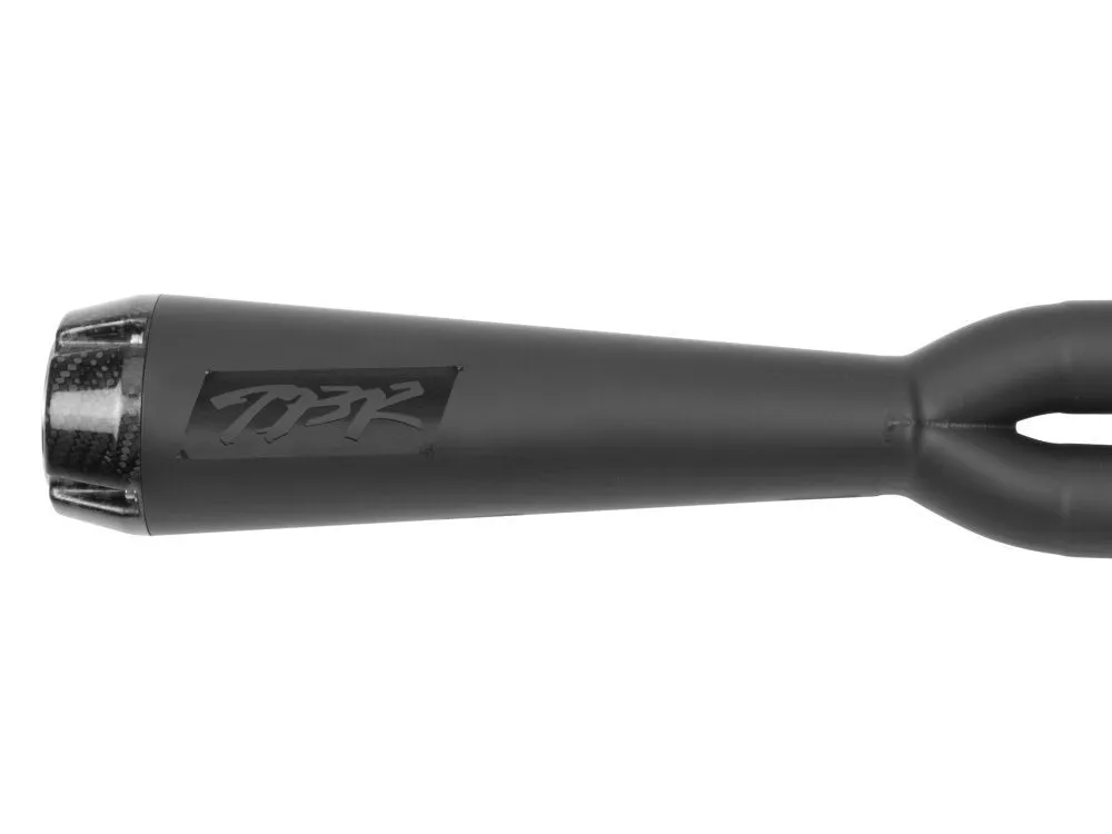 TBR Comp-S 2-Into-1 Exhaust – Black With Carbon Fiber End Cap. Fits Dyna 2006-2017