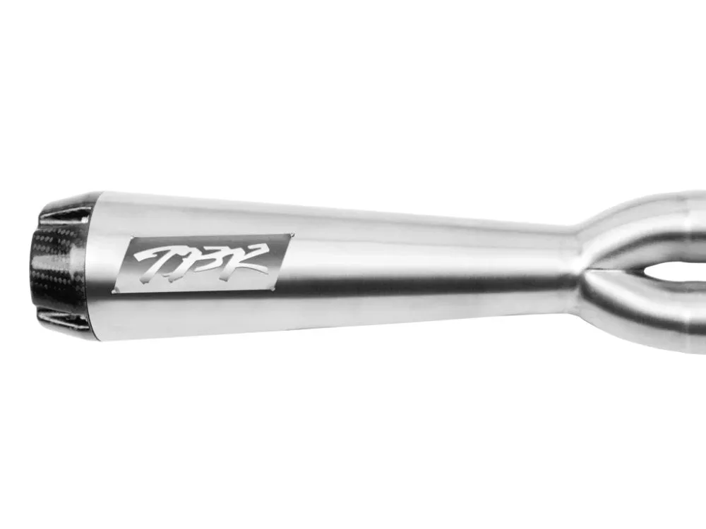 TBR Comp-S 2-Into-1 Exhaust – Stainless Steel With Carbon Fiber End Cap. Fits Softail 2018up With Non-240 Rear Tyre