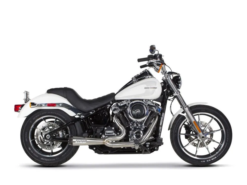 TBR Comp-S 2-Into-1 Exhaust – Stainless Steel With Carbon Fiber End Cap. Fits Softail 2018up With Non-240 Rear Tyre