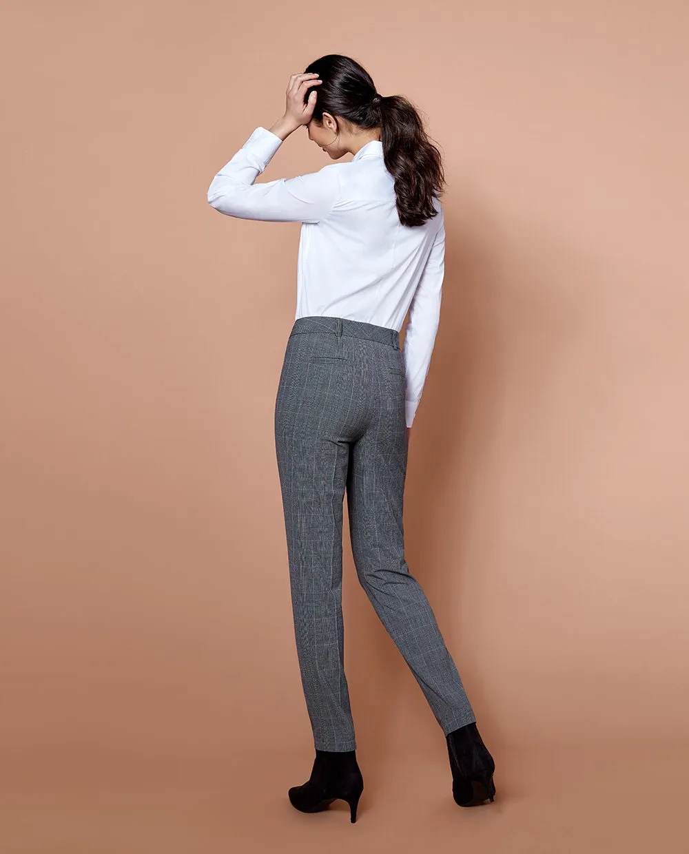 The Pencil Pant – Grey Plaid