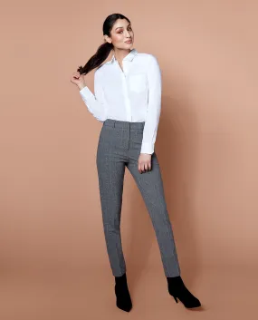 The Pencil Pant – Grey Plaid