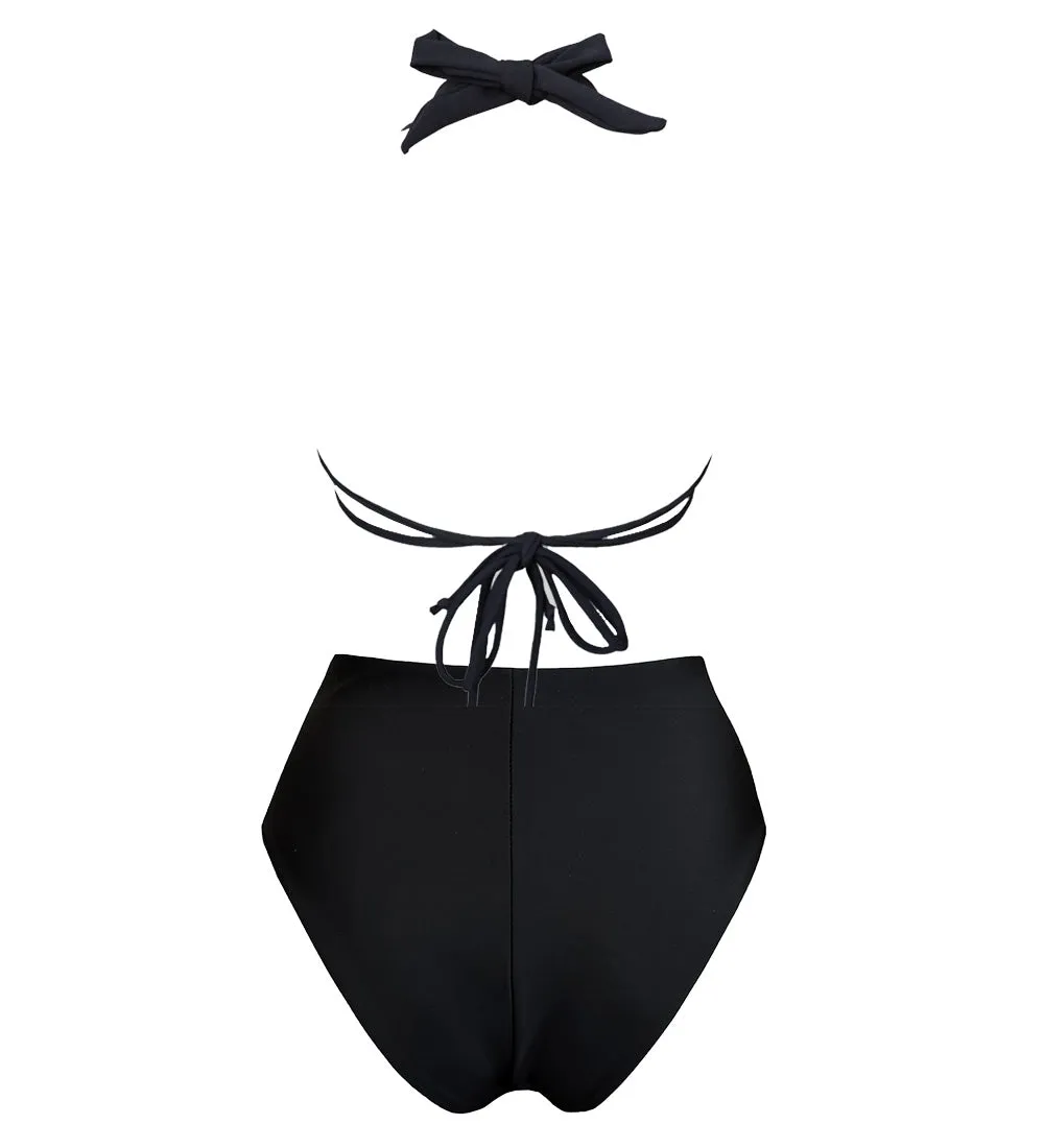 Versatile   Skyline High Bikini Set Black