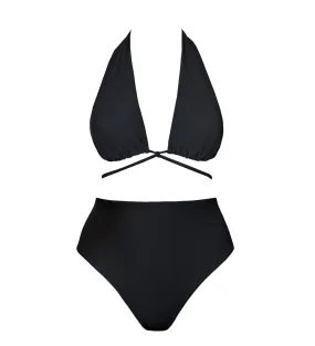 Versatile   Skyline High Bikini Set Black