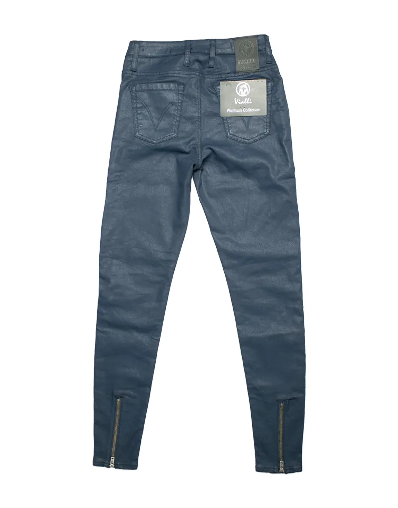 Vialli Johnny Ultra Fit Wax Skinny Jean Blue