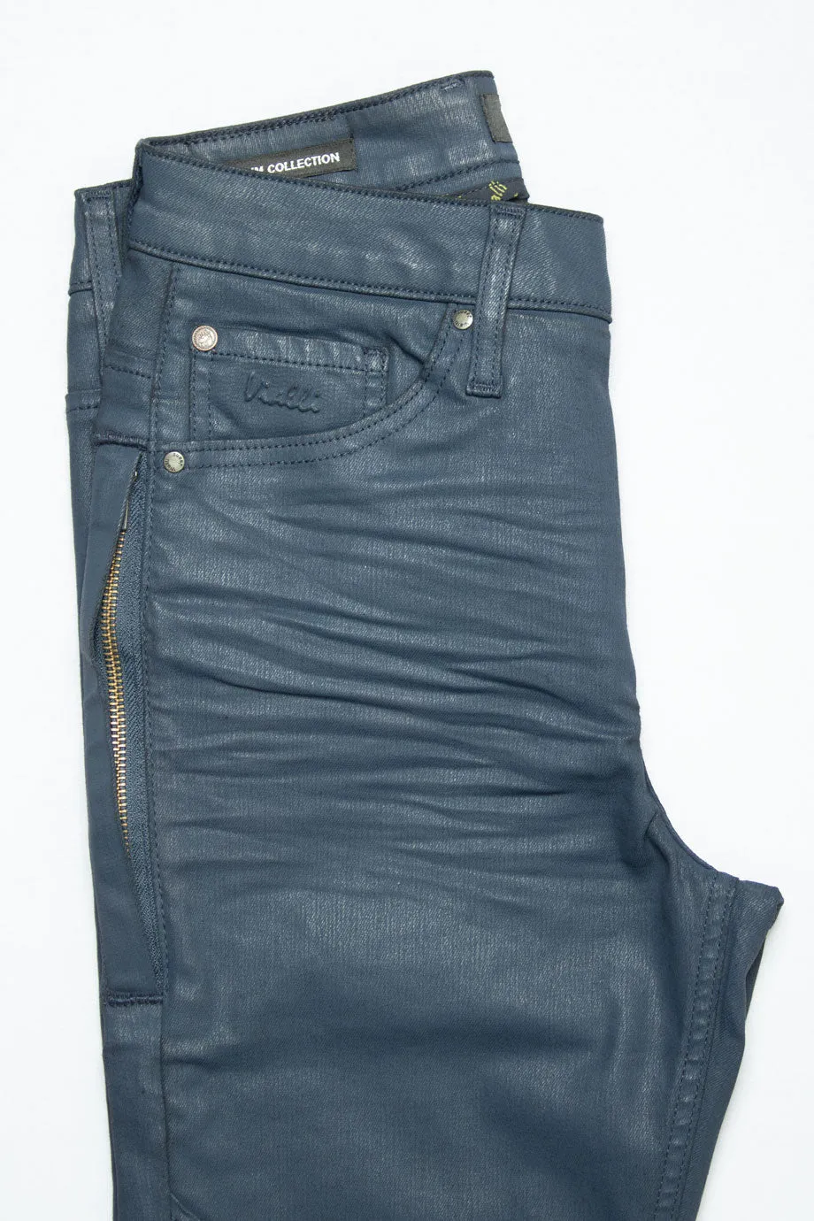 Vialli Johnny Ultra Fit Wax Skinny Jean Blue