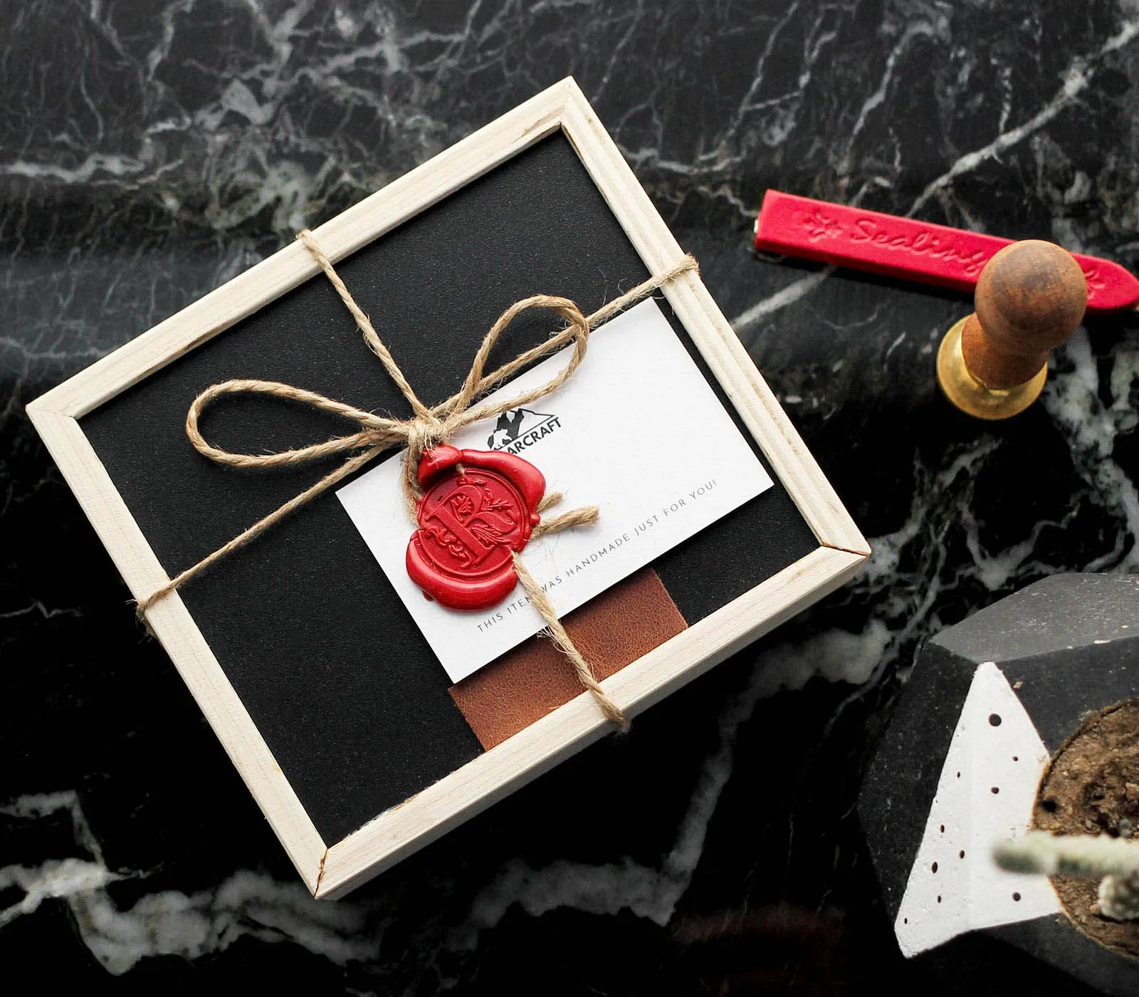 Wax Sealed Wooden Gift Box - Small