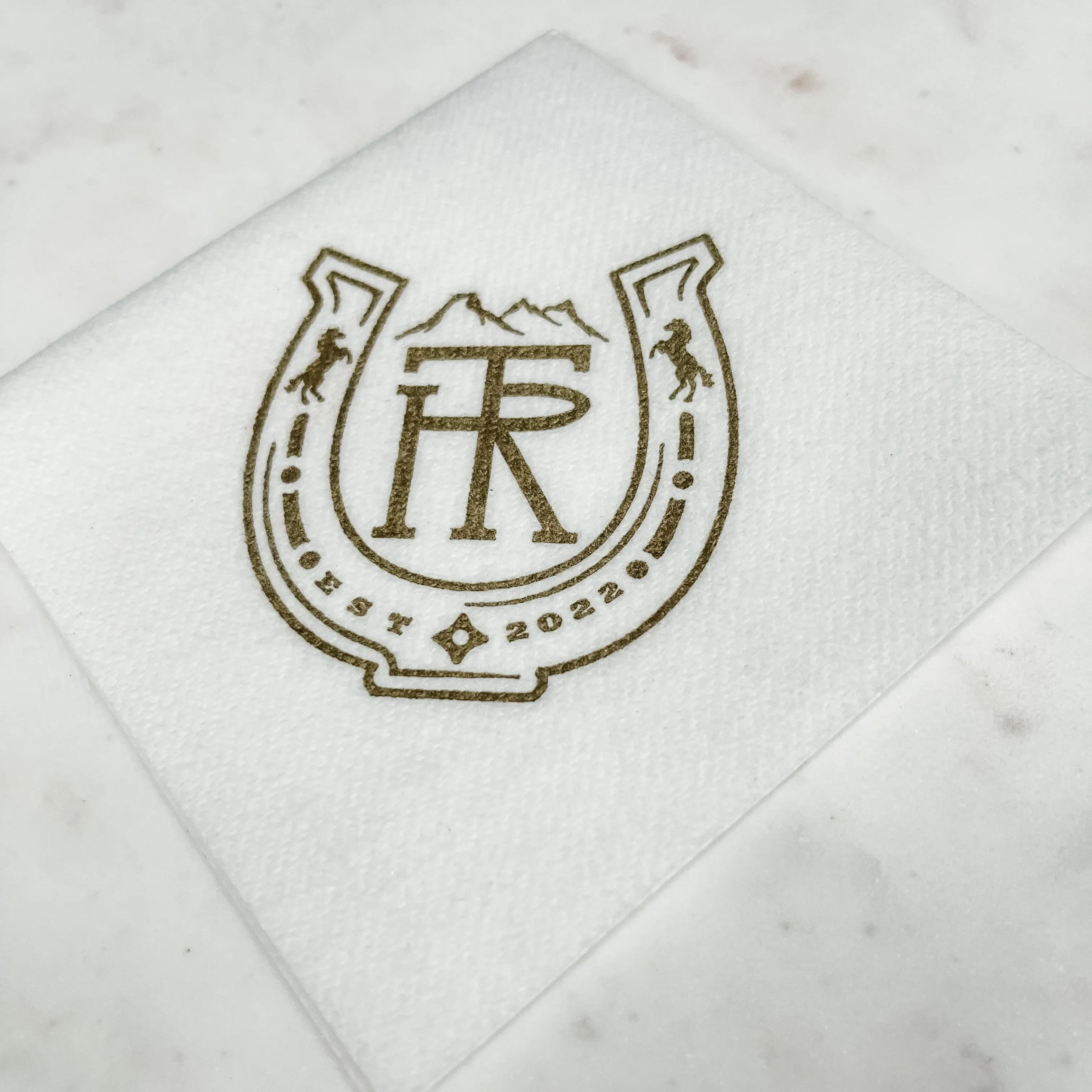 White Corporate Linen-Like Napkins