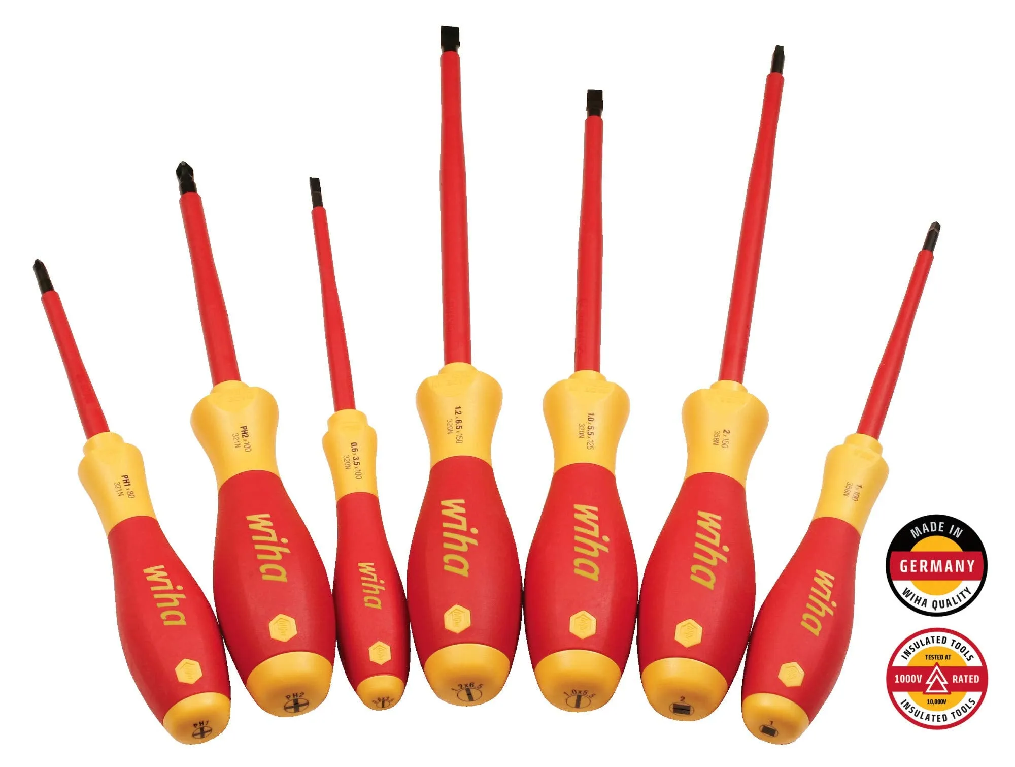 Wiha 7 Piece Insulated SoftFinish Screwdriver Set