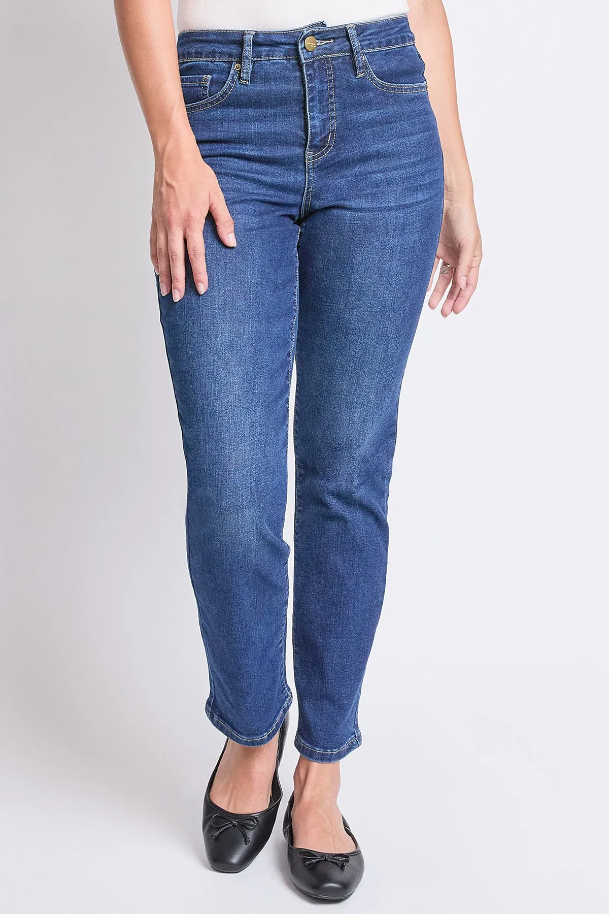 Women's High Rise Basic 5 Pocket Straight Leg Jeans