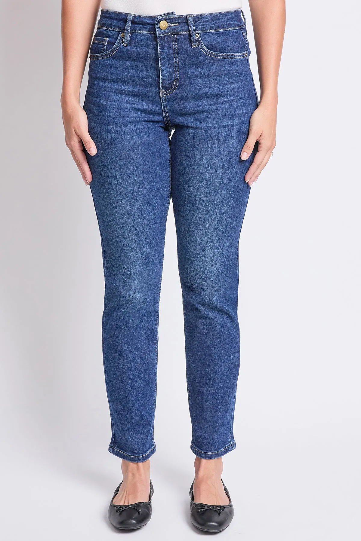 Women's High Rise Basic 5 Pocket Straight Leg Jeans