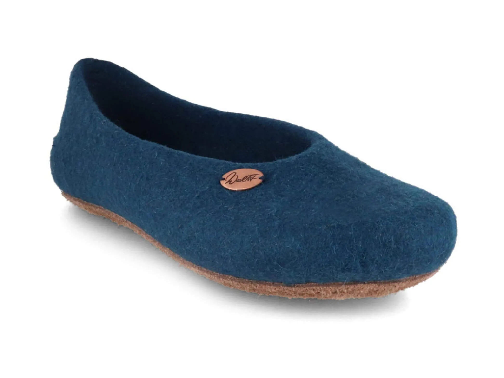 WoolFit Ballerina | Felt Slippers with Insoles & Leather Sole