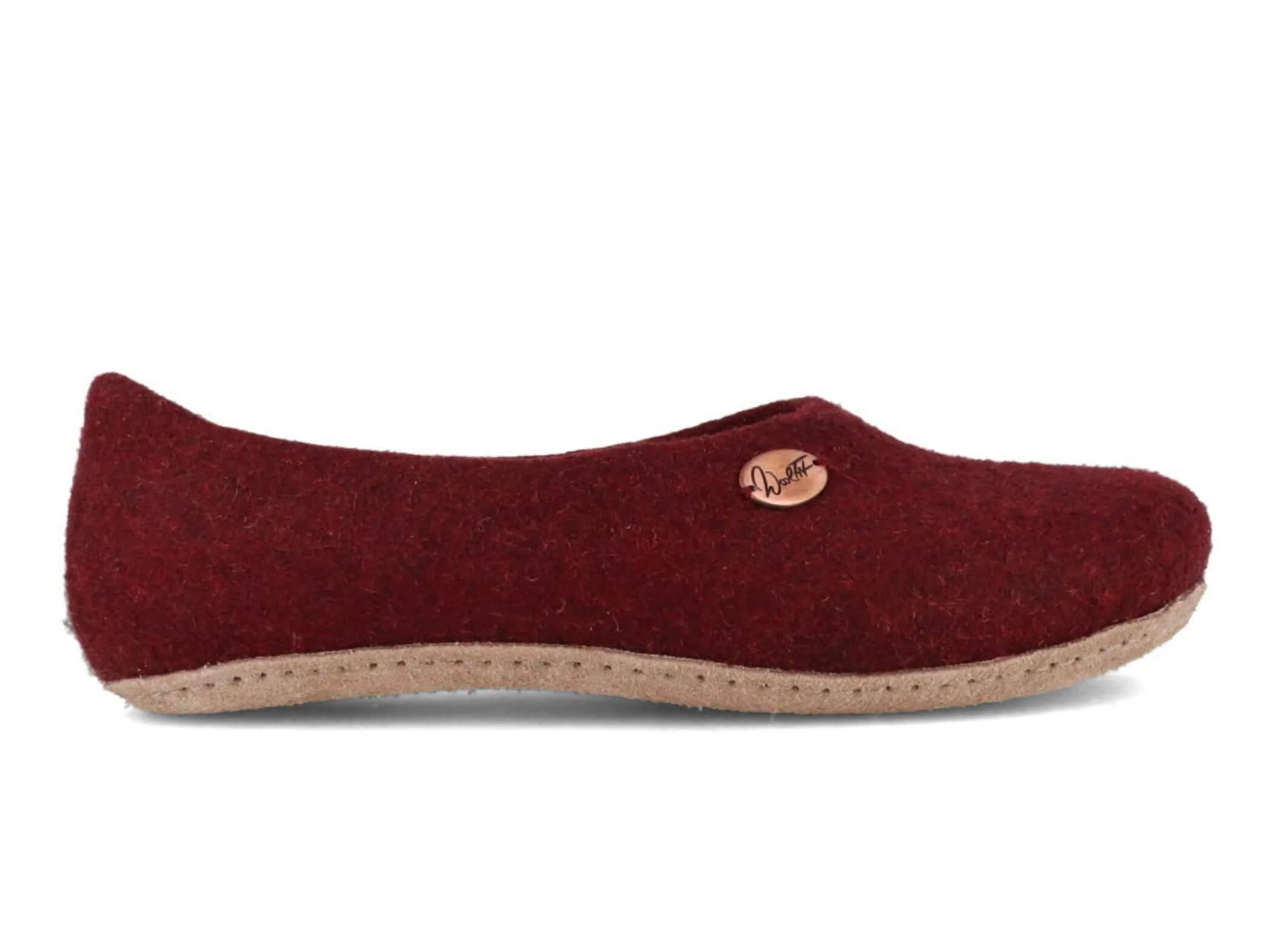 WoolFit Ballerina | Felt Slippers with Insoles & Leather Sole