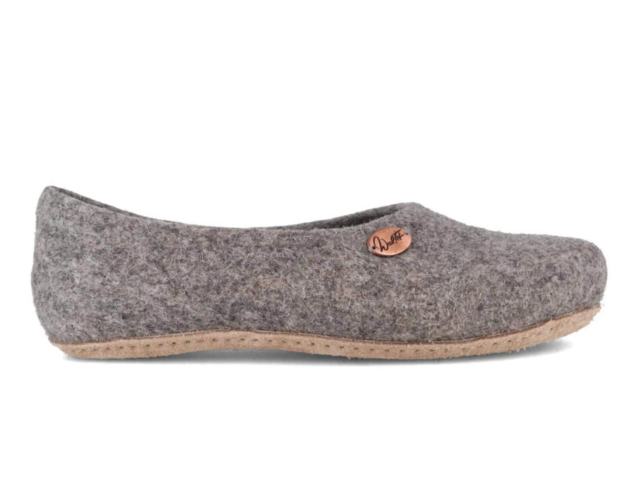WoolFit Ballerina | Felt Slippers with Insoles & Leather Sole