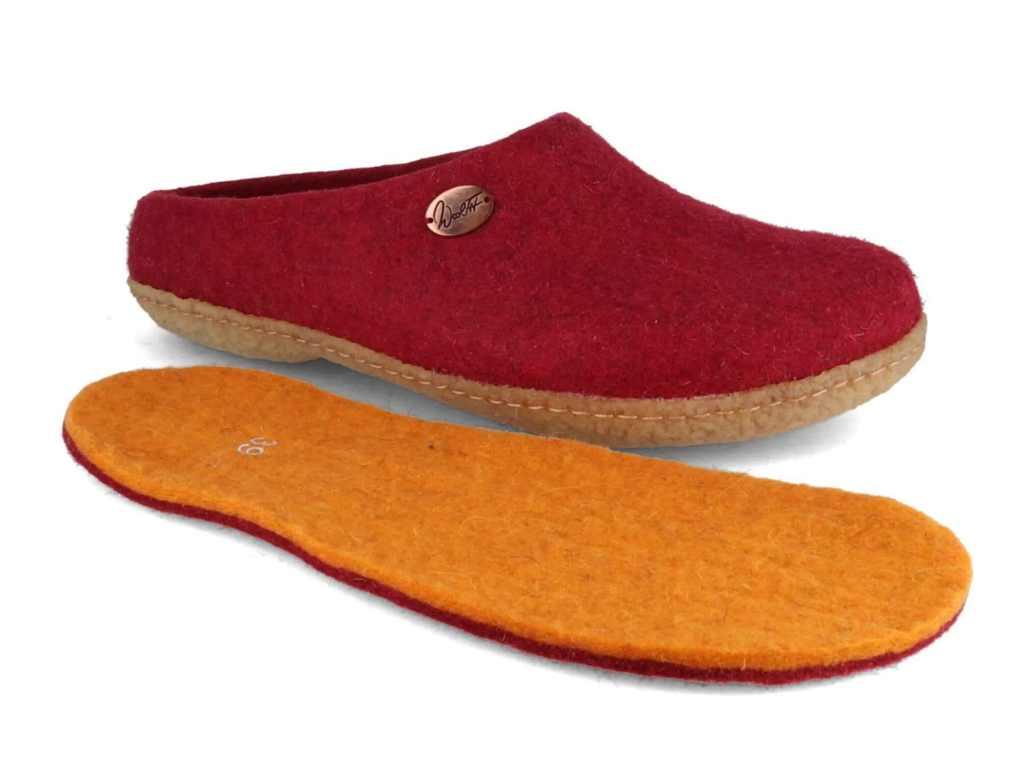 WoolFit Classic | Felt Slippers with Insoles & Rubber Sole
